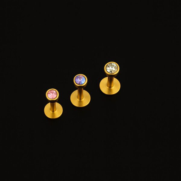 Gold Steel - Labret - Kristall 3er Set